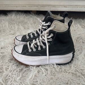 Black and White High-Top Sneakers